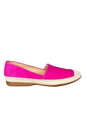 Dansko Lesley Pink Fuchsia Leather Espadrille Slip On Comfort Flats Size‎ 38 8us